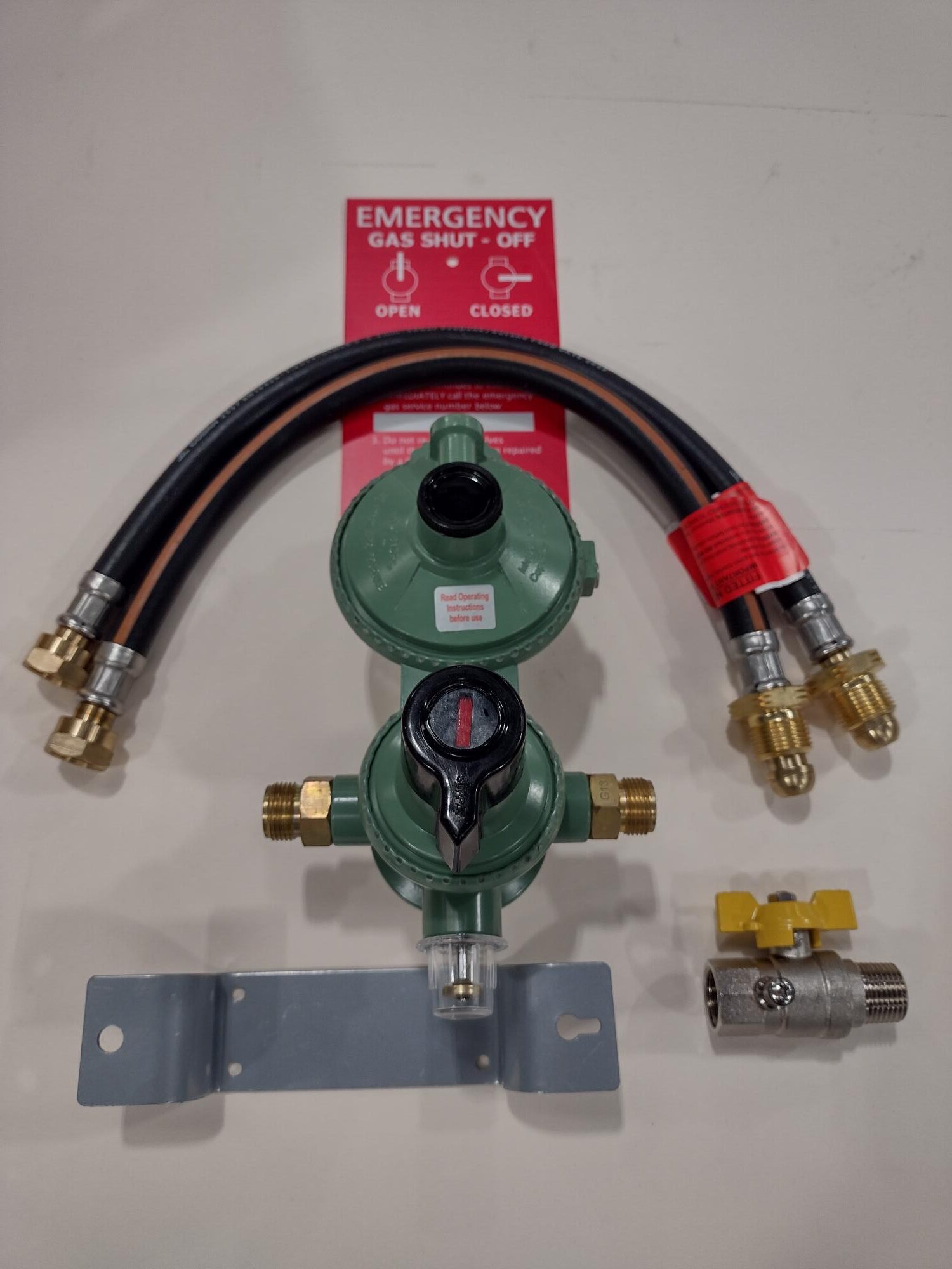 Hotbox 700K 2 Cylinder Gas Bottle Automatic Changeover Gas Regulator Kit with OPSO 