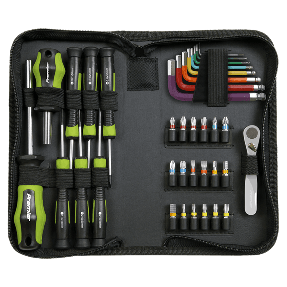 Sealey 35pc Ratchet, Screwdriver, Hex Key & Bit Set