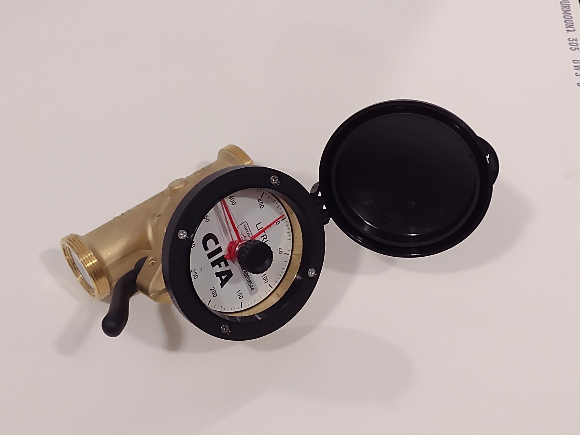 CIFA Mixer Liter Counter Ø 1"1/2-TDML-WMAC-40-500