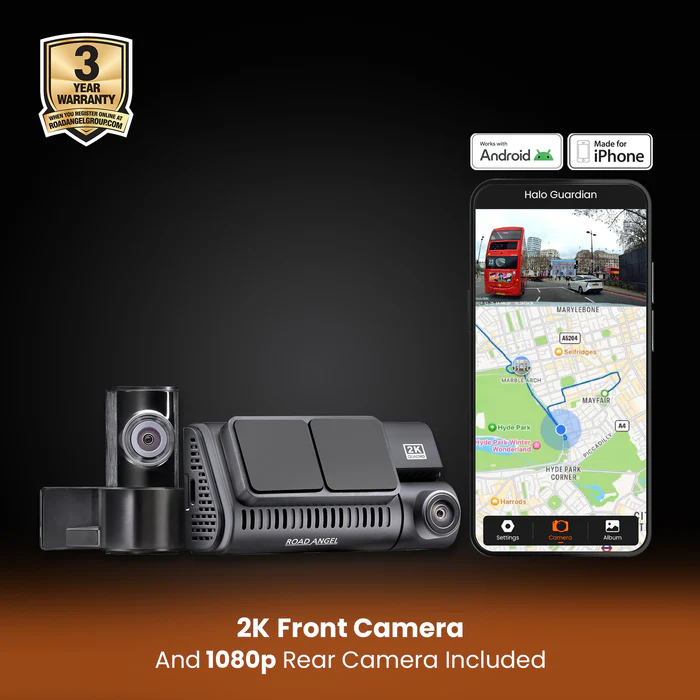 Halo Guardian 2K+ Dual Dash Cam with 3.2" Screen, Parking Mode & Quick Release mounting - Image 9