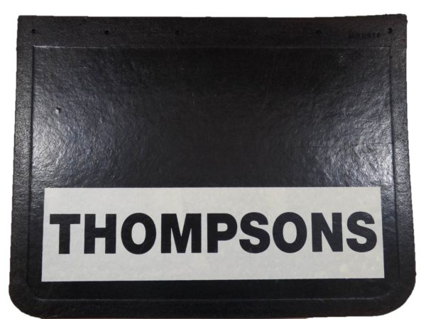 Branded Rubber Mudflaps Thompsons 18x16" Each