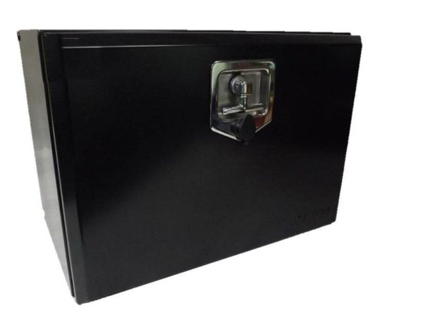 BAWER 25 Truck Toolbox, 600Lx400Hx500Dmm  Black c/w Stainless Steel Locks