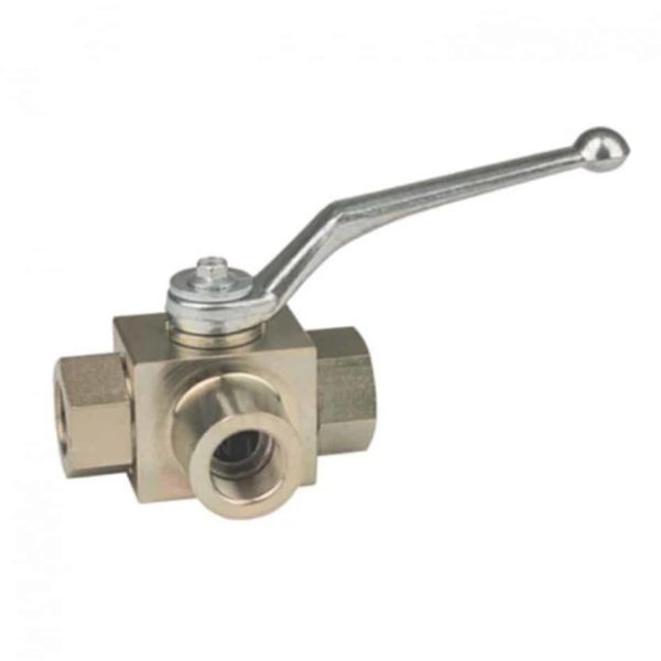 HP 3/4" 500 Bar 3-Way  Diverter Ball Valve Steel