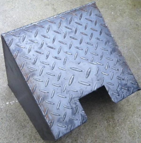 Crane Platform Access Step Assembly (internal), Comes in bare metal,