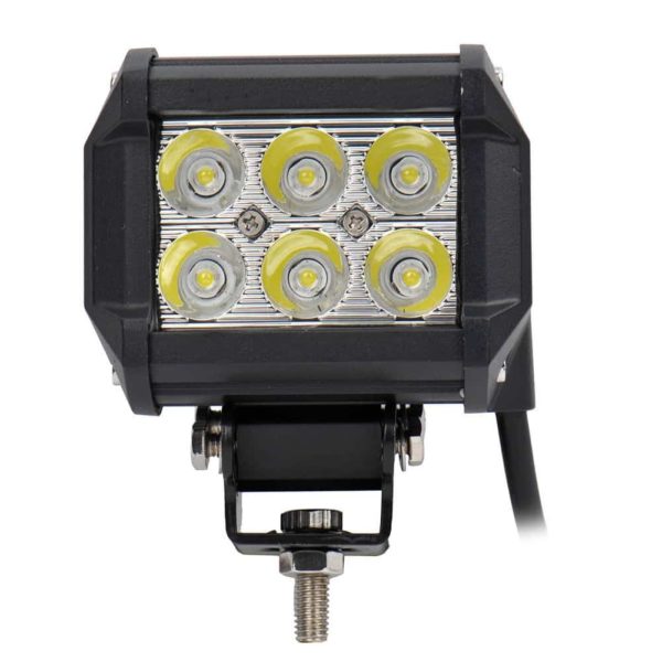 18W 6 LED Heavy Duty Work Light Lamp Flood Beam, 12-24V IP67 - Image 2