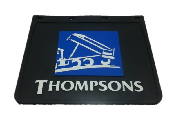 Thompsons Monogrammed Rubber Mudflaps 13.5"x12" Each