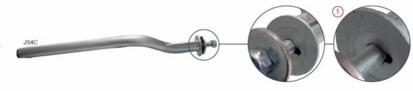 CR42A Single Bolt Cranked Mudguard Mounting Arm stay 42mm x 800mm