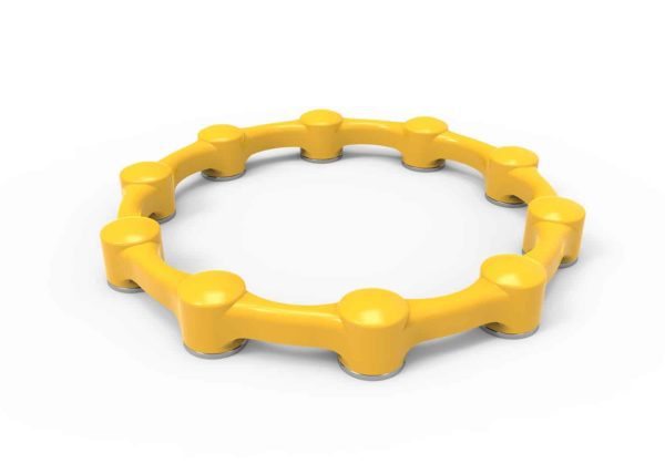 The Safewheel wheel nut retainer Yellow 32mm/33mm, 335 PCD (10-Stud wheel) ea