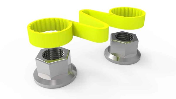Checklink™ dual purpose loose wheel nut Indicator Yellow Pk50