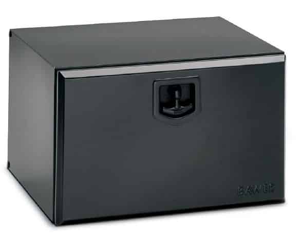 BAWER 25 Truck Toolbox 500x350x400mm Black c w locks