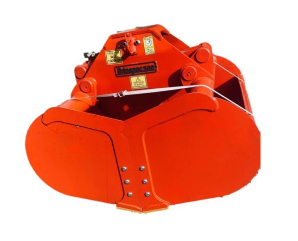 Ritespec 500lt Grab Bucket c/w Quick Change Hooks, Front & Side Cutting Edges