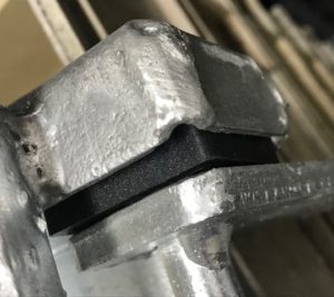 Underbody Access Step with Platform Galvanized Guide Block