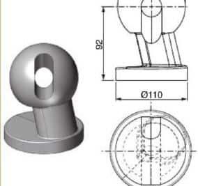 BINOTTO UNDER_FLOOR 3-WAY TIPPER RAM PIVOT BALL 95mm
