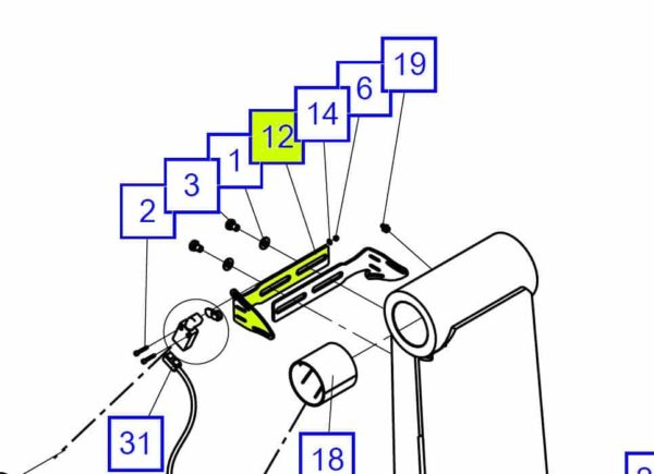 Palfinger Epsilon M Series Slew Sensor Bracket