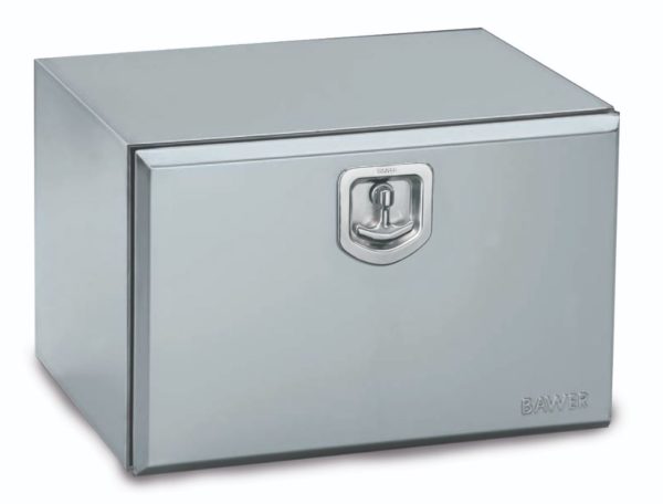 BAWER Series 35 Truck Toolbox, 600x400x500mm Matt Stainless Steel Finish c/w lock