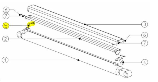Hyva NG2012 Skip Loader 12T- Ram Guard Support