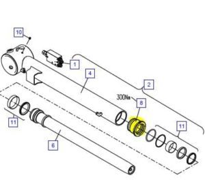 Palfinger M105L - M125L/LC - M135L Stabilizer ram Gland Nut