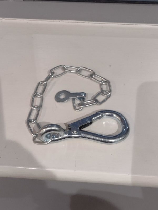 3" ZINC PLATED SPRING HOOK-C/W CHAIN