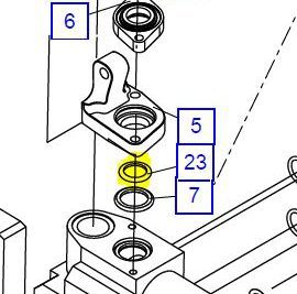 Palfinger M-Series M125 Valve block spool /lever O-ring