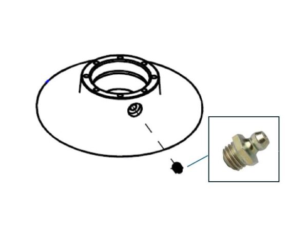 Epsilon M-Series Palfinger Stabilizer Foot Grease Nipple - Image 2