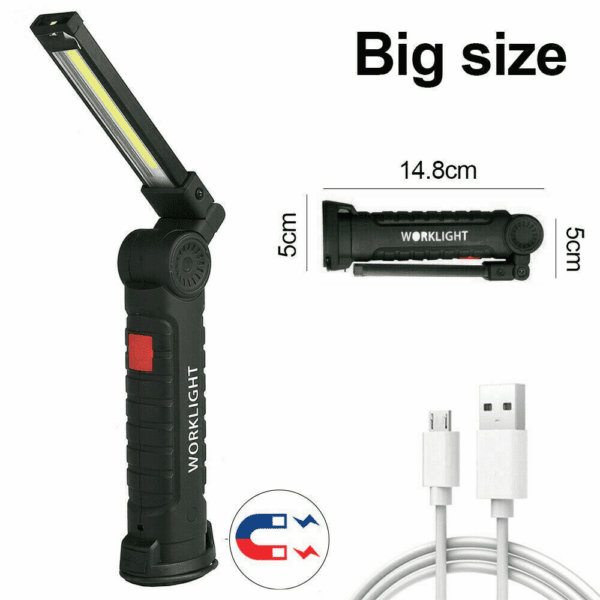 *Bulk Buy (5)x COB LED Small Rechargeable Magnetic Torch Flexible Inspection Lamp - Image 5