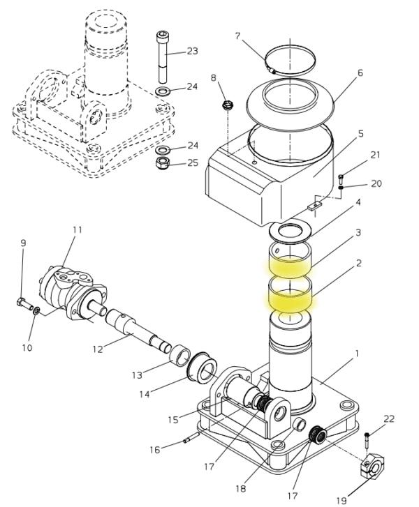 EPSILON PC300 CRANE COLUMN BUSH - Image 2