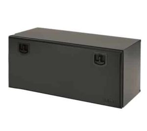 Toolbox, black powder coated steel, 2 europlex, 1000x500x350mm