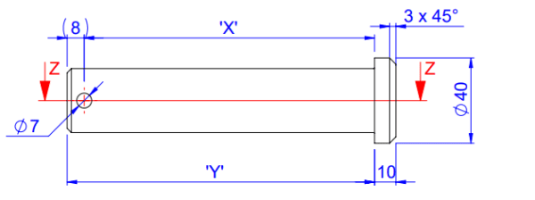 Thompsons Special Pin for Cylinder Ram - Image 2
