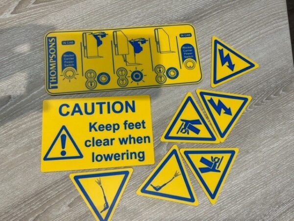 Hydraulic Wacker Carrier Decals