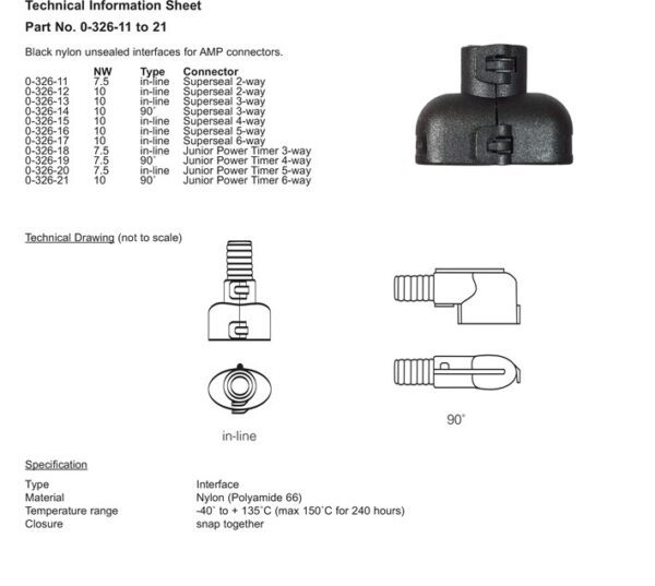 Superseal 2 Way In-Line Connector Interface - 7.5NW