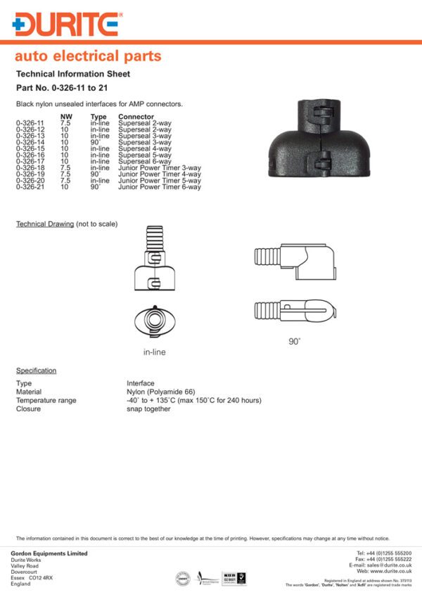 Superseal 2 Way In-Line Connector Interface - 7.5NW - Image 2