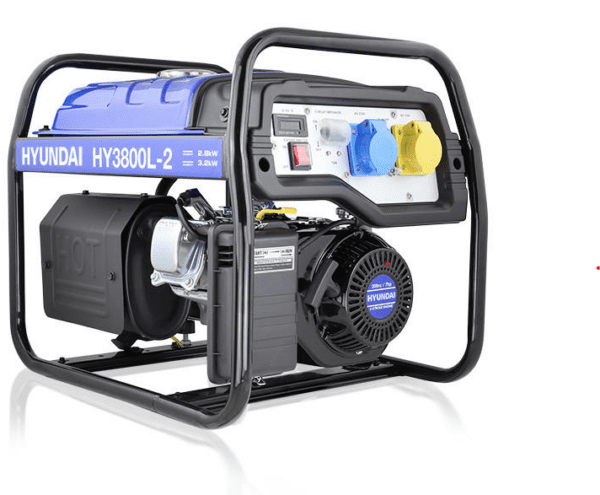 Hyundai 3.2kW / 4kVA* Petrol Site Open Generator with Recoil Start | HY3800L-2 - Image 6