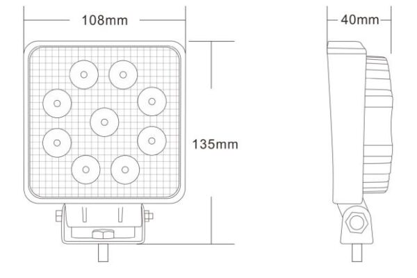 DURITE 27W (9 X 3W) LED WORK LAMP - 12/24V - Image 2