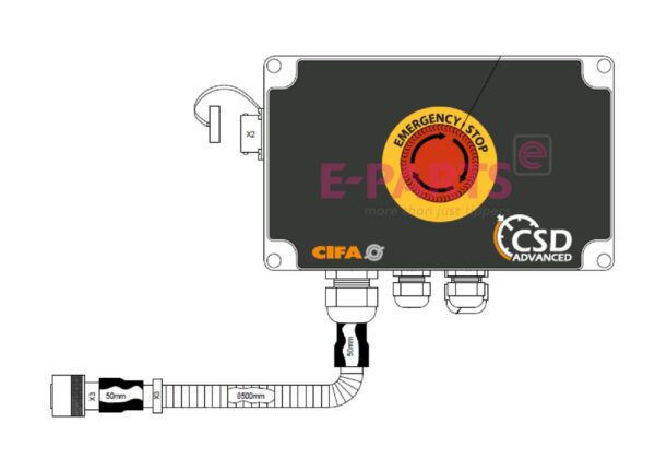 CIFA Mixer Complete CSD Control Box- Emergency Stop (Back-Rear)