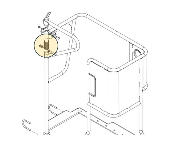 Cifa SL Mixer Ladder Assembly Gantry Safety Gate Spring - Image 2
