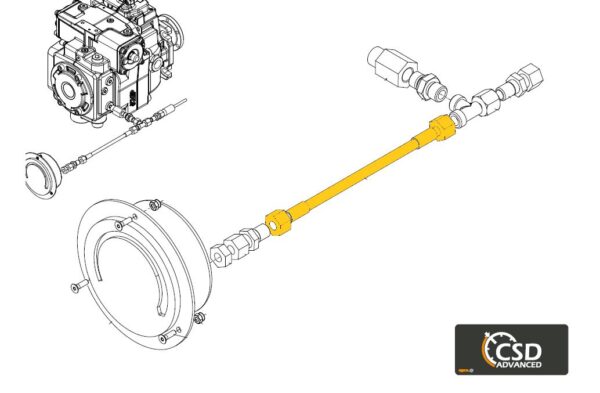 CIFA Mixer Pressure Gauge Mini-flexible hose - Image 2