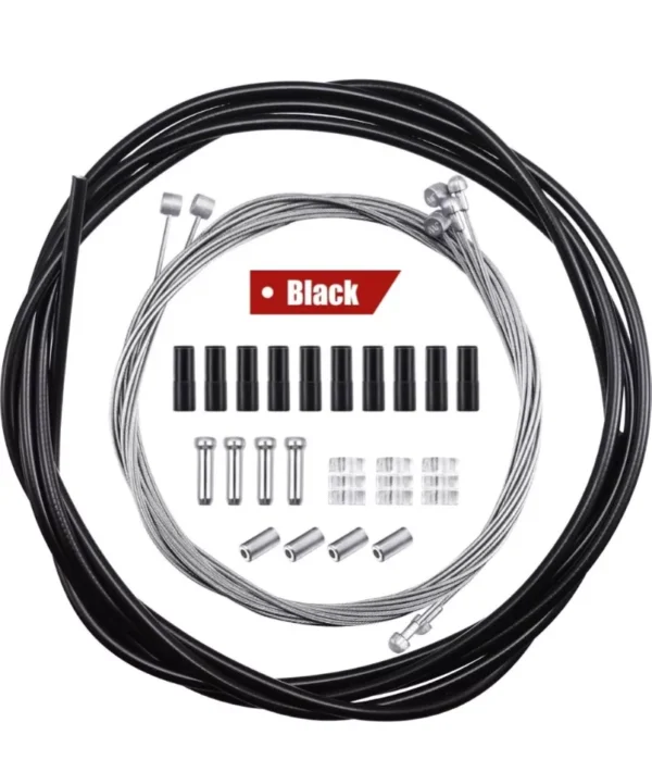 4  Pieces Universal Bike Inner Brake Cable Housing Kit Bicycle Brake Cable Black