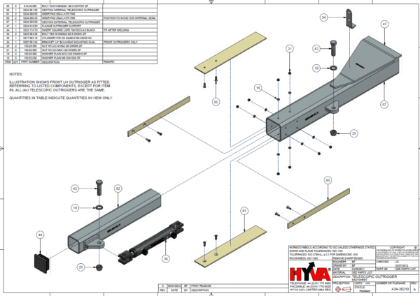 Hyva Hookloader Autosheet CYLINDER HYD DA 32x20-0150-K0340 HC - Image 2