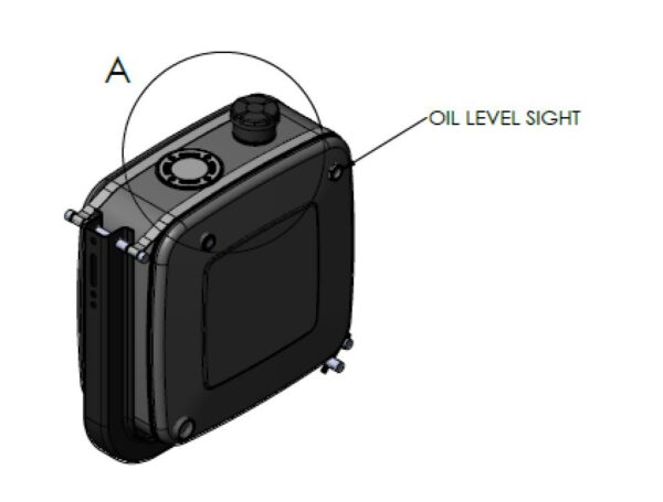 Hydraulic side tank 115ltr c/w Fittings - Image 2