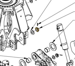 Kinshofer Orange peel grab P51VHD  M48x1,5 DIN 937-8 galv Castle Nut